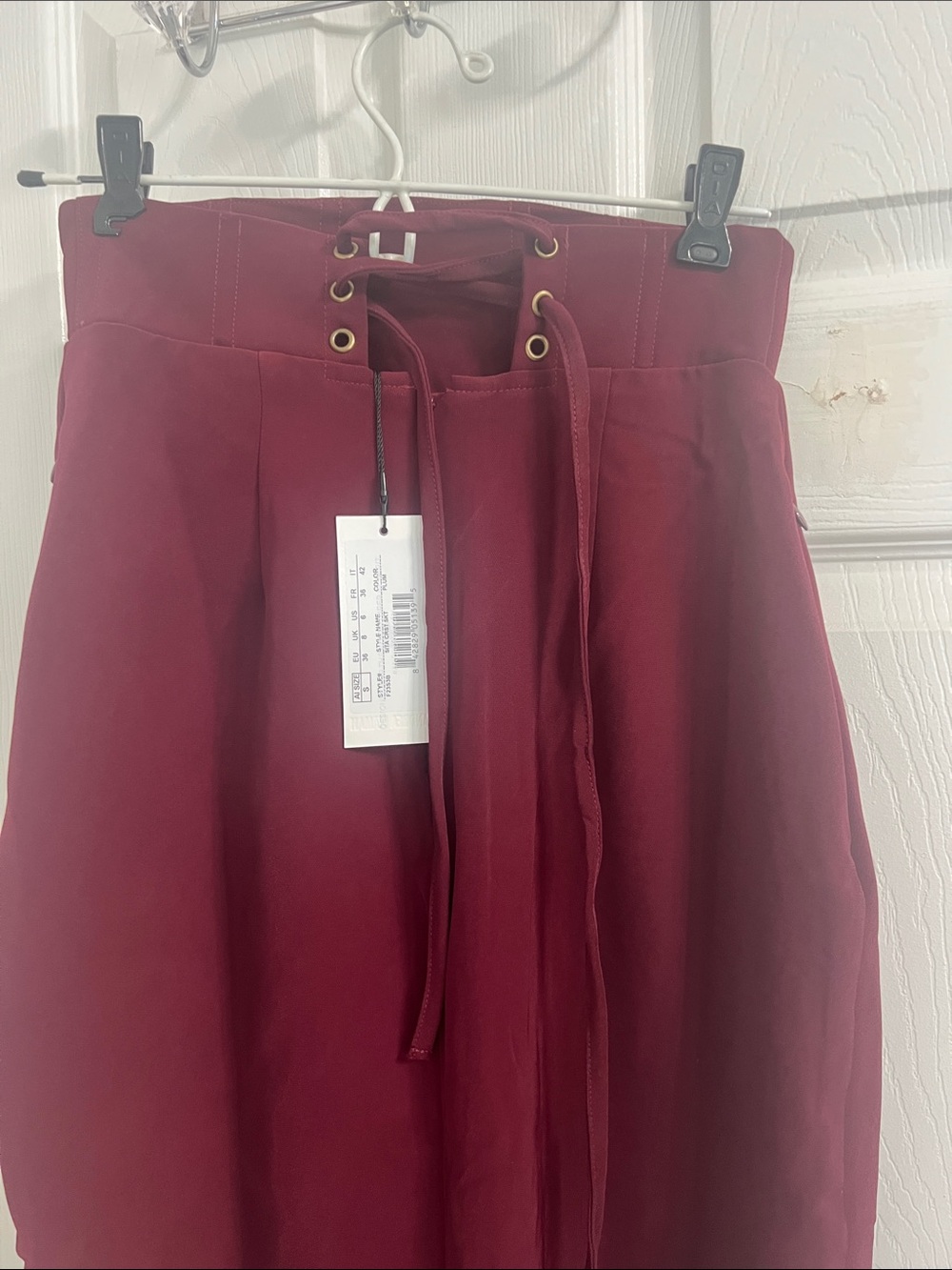 NWT | Andrea Iyamah Sita Corset Skirt in Burgundy, Size S - Picture 5 of 8